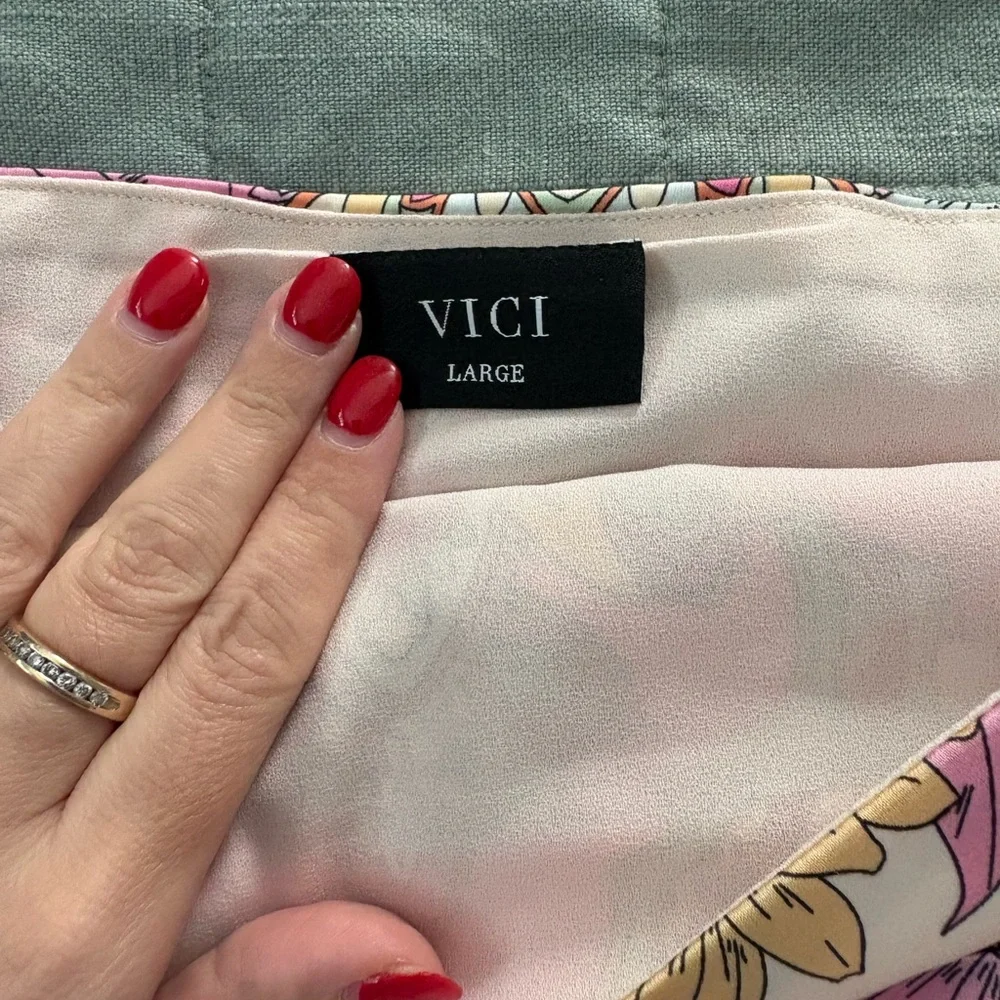 Silky Scarf Strapless Tube Top | Boho Summer Y2K | Size L Festival Trendy - Picture 3 of 4